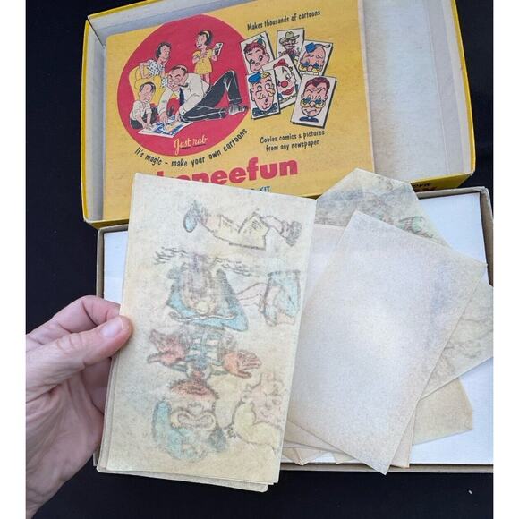 Vintage Kopeefun Magic Copy Paper Kit 1965 Just Rub Magic Paper - Picture 7 of 12